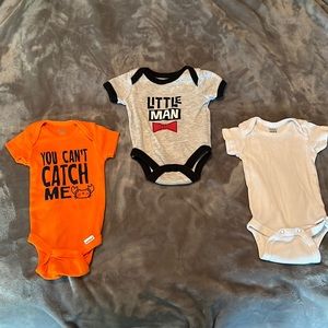 0-3 Month Short Sleeve Onsies